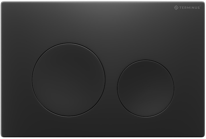 Кнопка смыва Terminus 62K24х16B черный
