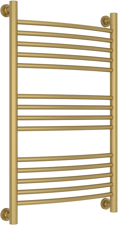 Полотенцесушитель водяной Сунержа Богема+ 80x50 см с выгнутой перемычкой, матовое золото