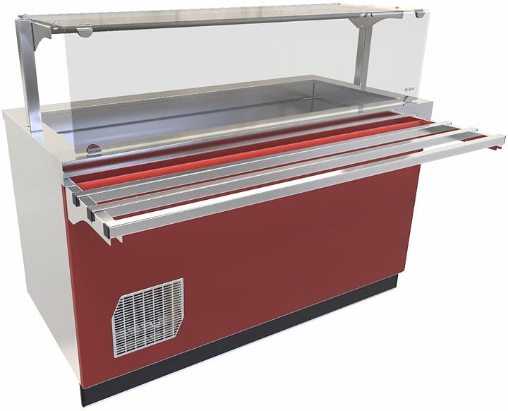 Прилавок-витрина холодильный Abat Сэйла ПВВ(Н)-70Е-01-НШ бордо