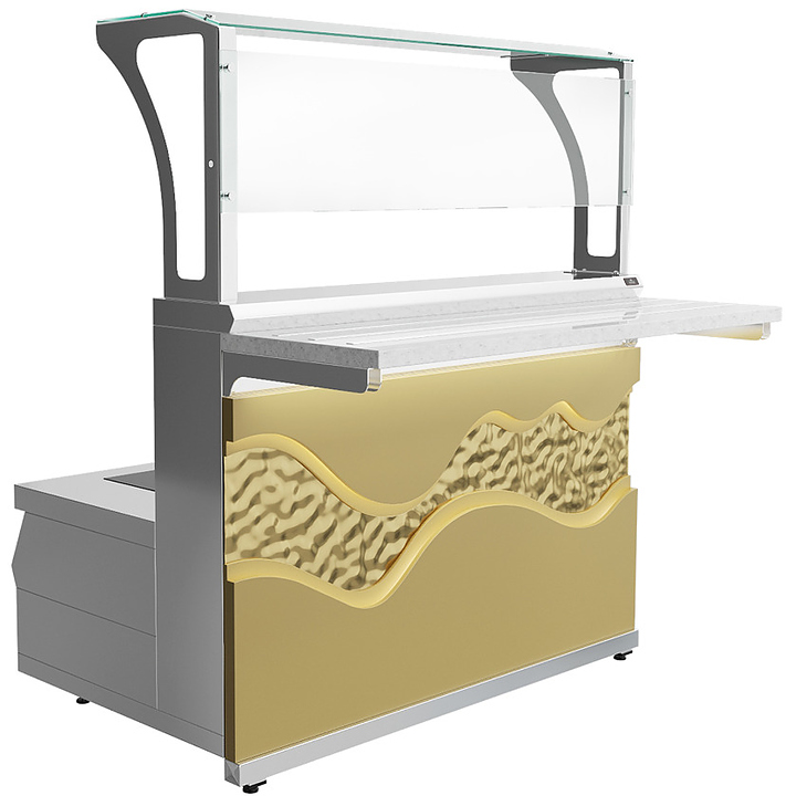 Мармит первых блюд 2-конфорочный Luxstahl МПЧ (С)-1200 Premium Gold River (Золотая Река)