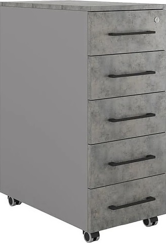 Тумба мобильная КОБОР TМ5-40/80 aluminum/chicago