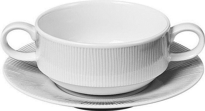 Бульонная пара Noble Neo Silk Stackable 306602А 290 мл (фарфор) белая