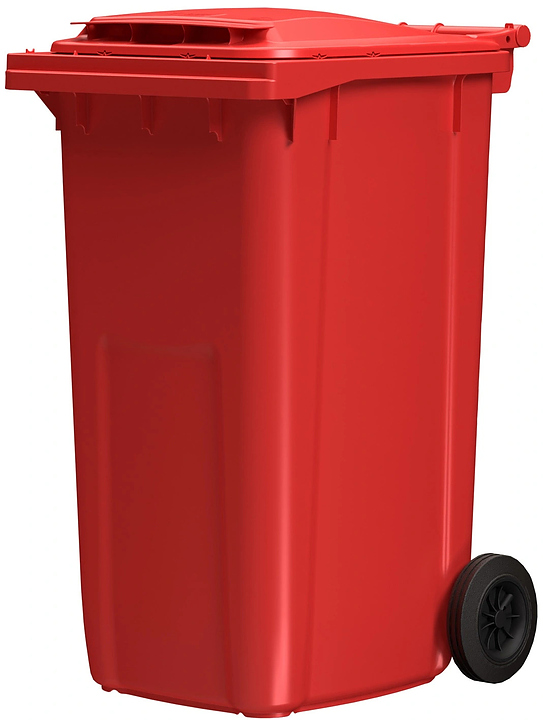 Контейнер для мусора iPlast 34.C29 240 л красный
