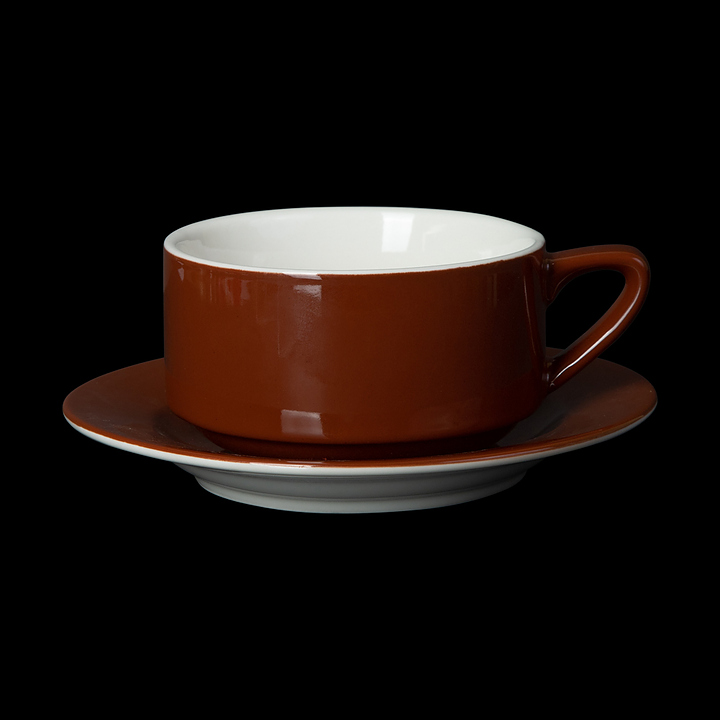 Чайная пара Corone Gusto 7926/7927 300 мл (фарфор) коричневая