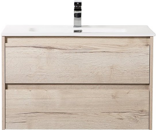 Тумба с раковиной BelBagno KRAFT-900-2C-SO-RGB + LOV-900-LVB дуб галифакс белый