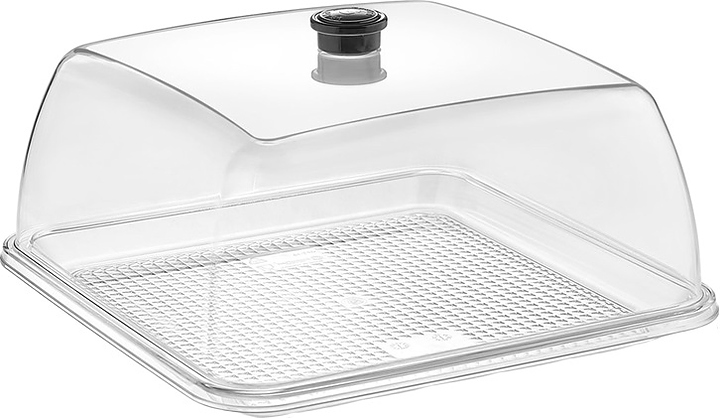 Крышка для подноса Gastroplast GF-18 28х28 см h=12,5 см (поликарбонат) прозрачная