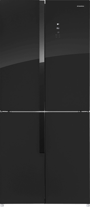 Холодильник Maunfeld MFF181NFB черный / стекло