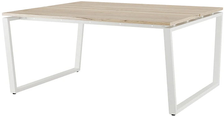 Стол офисный КОБОР OTR/2-140/120 white/natural