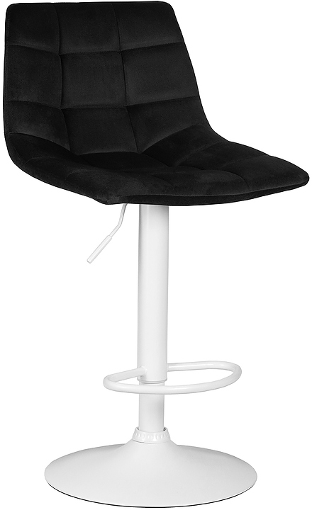 Стул барный DOBRIN 5017-LM-N TAILOR WHITE (черный велюр, белый) 2 шт.