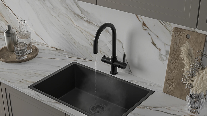 Система мгновенного кипячения воды 4 в 1 ArtisanTech Aquahot Milan BM, черный матовый