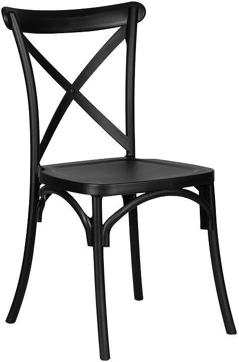Стул обеденный DOBRIN 713PP-LMZL-N ZILAN (черный) 2 шт.