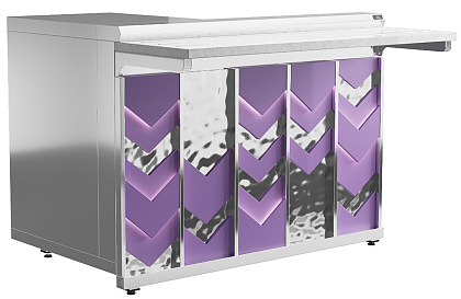 Прилавок кассовый универсальный Luxstahl КК-1200 Premium Vector (Вектор)