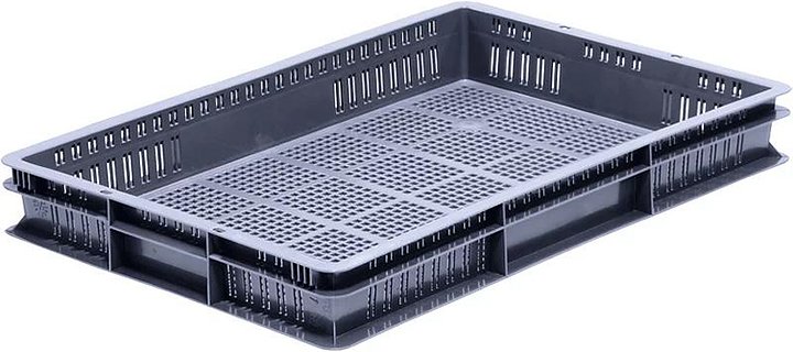 Ящик для полуфабрикатов ТАРА.РУ 423 МСК ВС 600х400х75 мм темно-серый