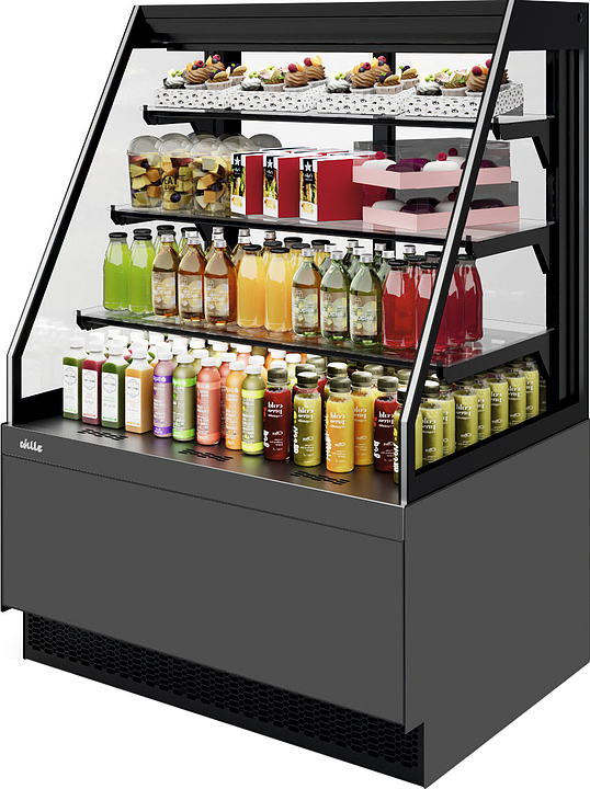 Витрина кондитерская Chilz VETE II KUB OFT 130 серый матовый, металлик