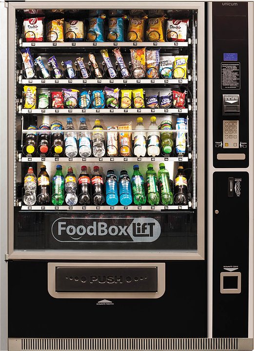 Торговый автомат Unicum Food Box Lift Long с термобоксом