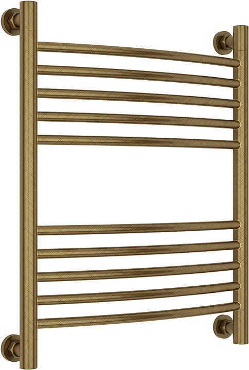 Полотенцесушитель водяной Сунержа Богема+ 60x50 см с выгнутой перемычкой, состаренная бронза