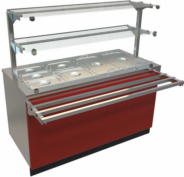 Прилавок-мармит Abat ЭМК-70Е-03 для вторых блюд бордо