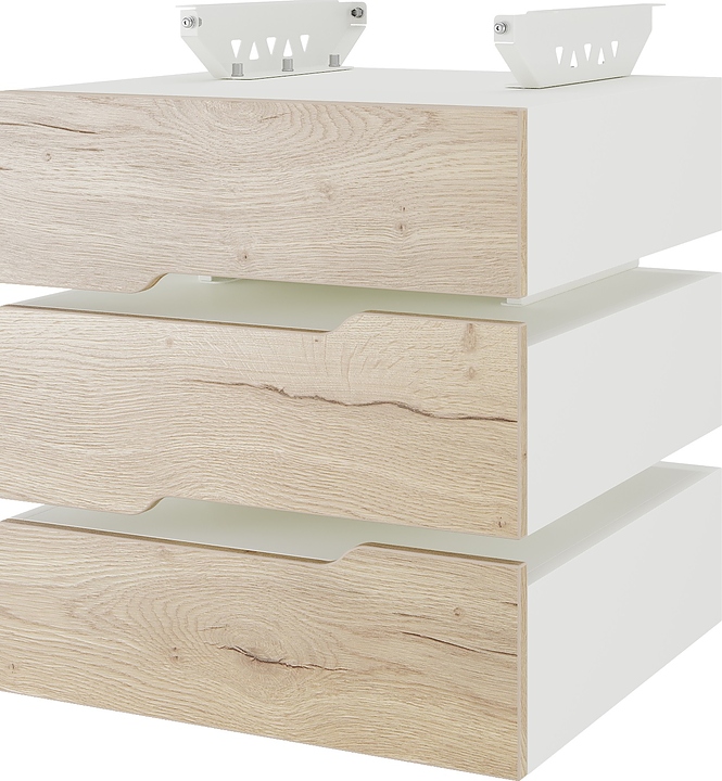 Тумба подвесная КОБОР T-3 white/natural