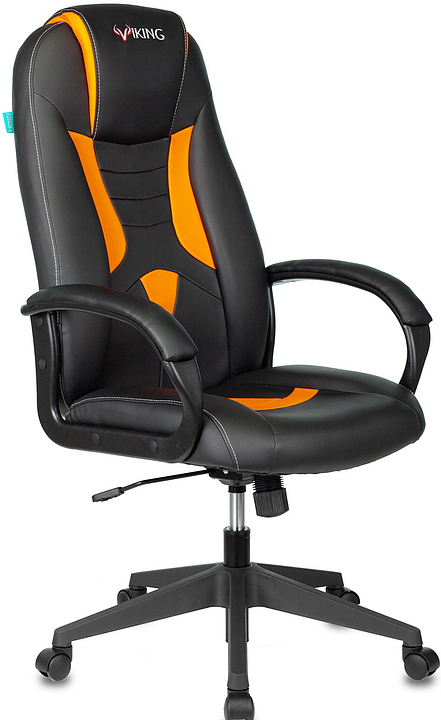 Кресло игровое Бюрократ VIKING-8N/BL-OR черный/оранжевый искусственная кожа