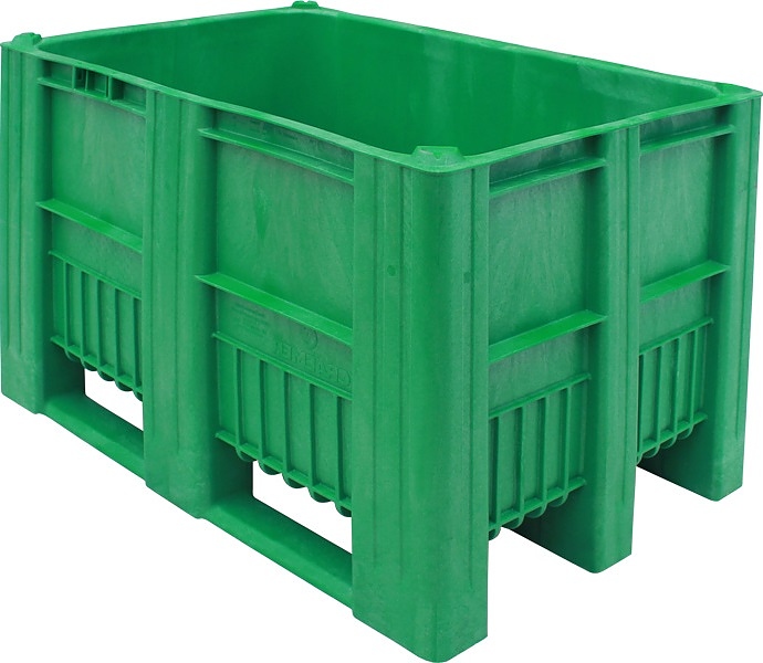 Контейнер ТАРА.РУ C-Box 1208 S (740) 1200х800х740 мм (сплошной на полозьях) зеленый