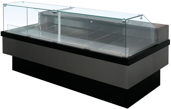 Витрина холодильная ENTECO MASTER НЕМИГА CUBE 180 ВС (боковины, шторки, подсветка)