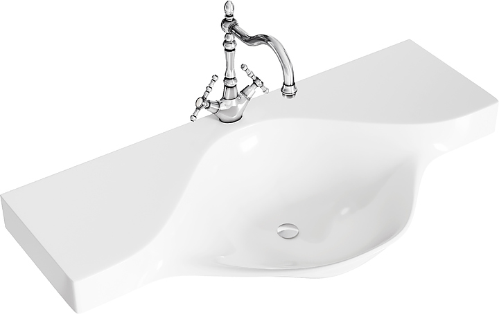 Раковина Aqwella Brodway 1100 Brw.11.04.D 110x56 см, мрамор