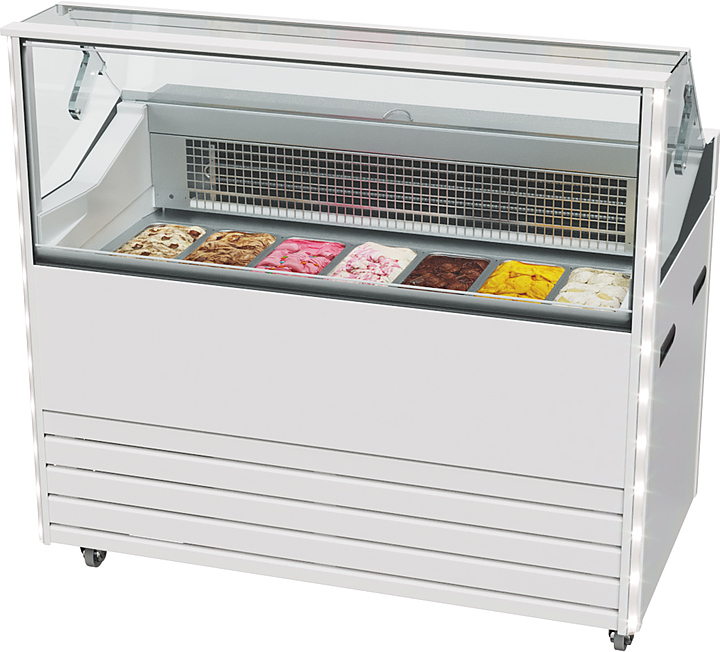 Витрина для мороженого Carboma IC72 SL 1,3-1 9003 белая