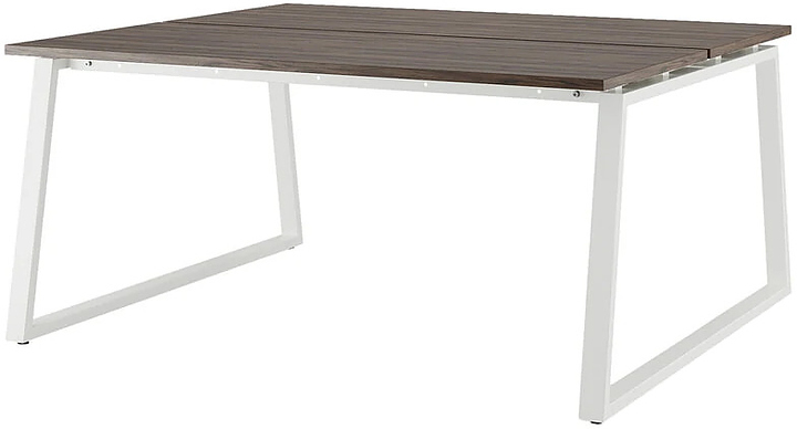 Стол офисный КОБОР TR/2-180/120 white/charlston