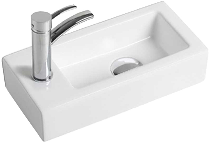 Раковина Vincea VBS-133L 37х18 см, левая, белая