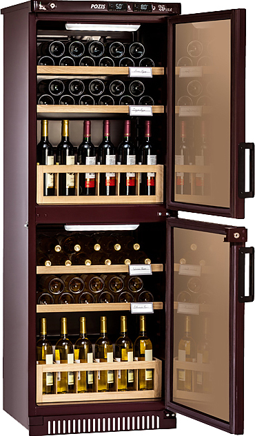 Винный шкаф POZIS ШВД-78 вишневый