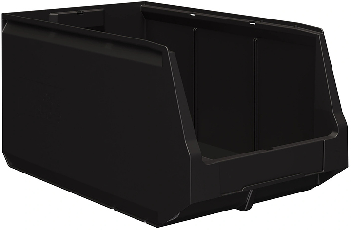 Контейнер iPlast Logic Store LS-5325 N1 500х300х250 мм с отверстиями для перегородок, ЭКО, черный