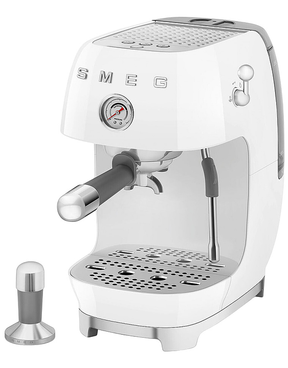 Эспрессо кофемашина SMEG ECF03WHEU 1.65 кВт белый, глянцевый