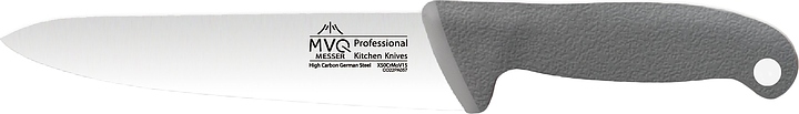 Нож шеф повара MVQ Profi Color Messer F4257 l=25 см (нерж. сталь / пластик) с серой ручкой