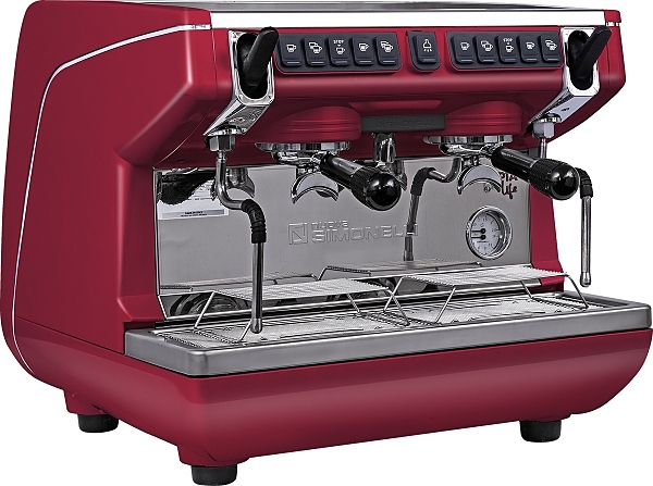 Кофемашина Nuova Simonelli Appia Life Compact 2 Gr V красная, высокие группы, экономайзер, автомат (распродажа)