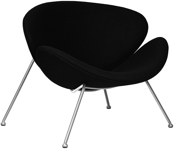 Кресло обеденное DOBRIN 72-LMO EMILY (черное, хром)