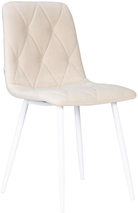 Стул обеденный DOBRIN 006 CHILLY ROMBO (бежевый, белый)