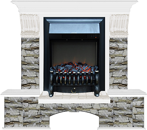 Камин Glenrich Бостон К Fobos BL Алтай белый