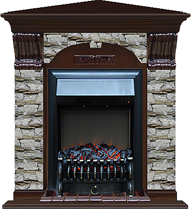 Камин Glenrich Арочный Fobos BL Алтай дуб 46 угловой