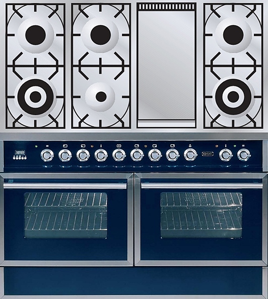 Газовая плита с духовым шкафом ILVE QDC-120FW-MP