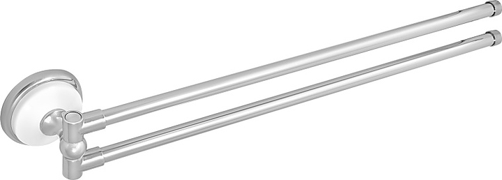 Полотенцедержатель Puff Solinne B-51113-2 Blanco 390 мм поводотный двойной (силумин) хром / белый