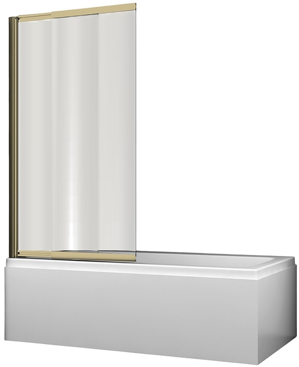 Шторка на ванну Wasserkraft Schunter 82S02-80 800х1400 мм, матовое золото