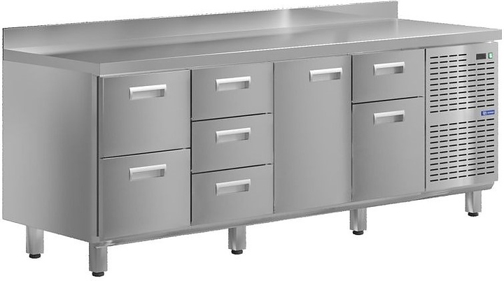 Стол холодильный KAYMAN КСХ-2314/70 (1 дверь, 7 ящиков)