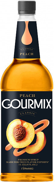 Сироп Gourmix 10416031 Персик 1 л (бутылка ПЭТ)