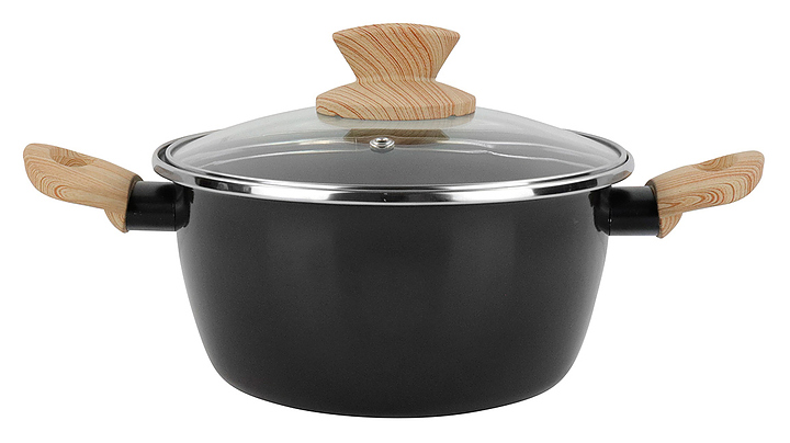 Кастрюля Vitrinor Orbe 24 с крышкой, низкая