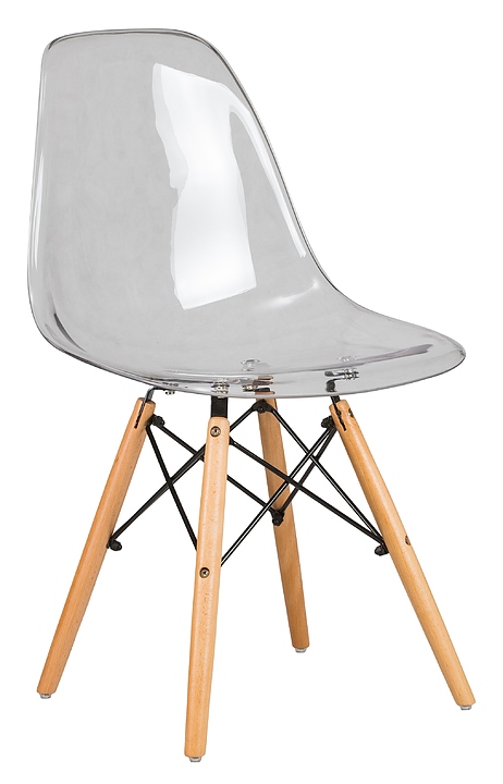 Стул обеденный DOBRIN 818-LMZL DSW CASPER (прозрачный, светлый бук)