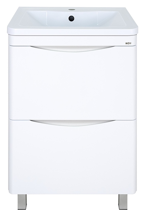 Тумба под раковину Misty Атлантик-60 59х72 см, с 2 ящиками, белая