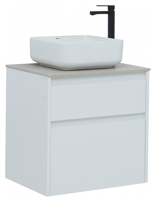 Тумба под раковину Aquanet Nova Lite 60 см 2 ящика, белая