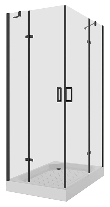 Уголок душевой Niagara NG-6817-08 BLACK 120х80х190 см