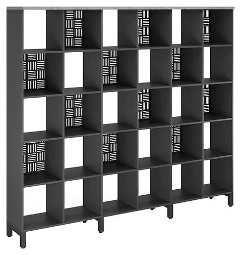 Стеллажная система КОБОР SQ-5X6 black/chicago