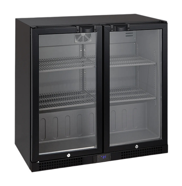 Шкаф холодильный TEFCOLD DB202H 218 л 900х520х870 мм (со стеклом, барный), черный